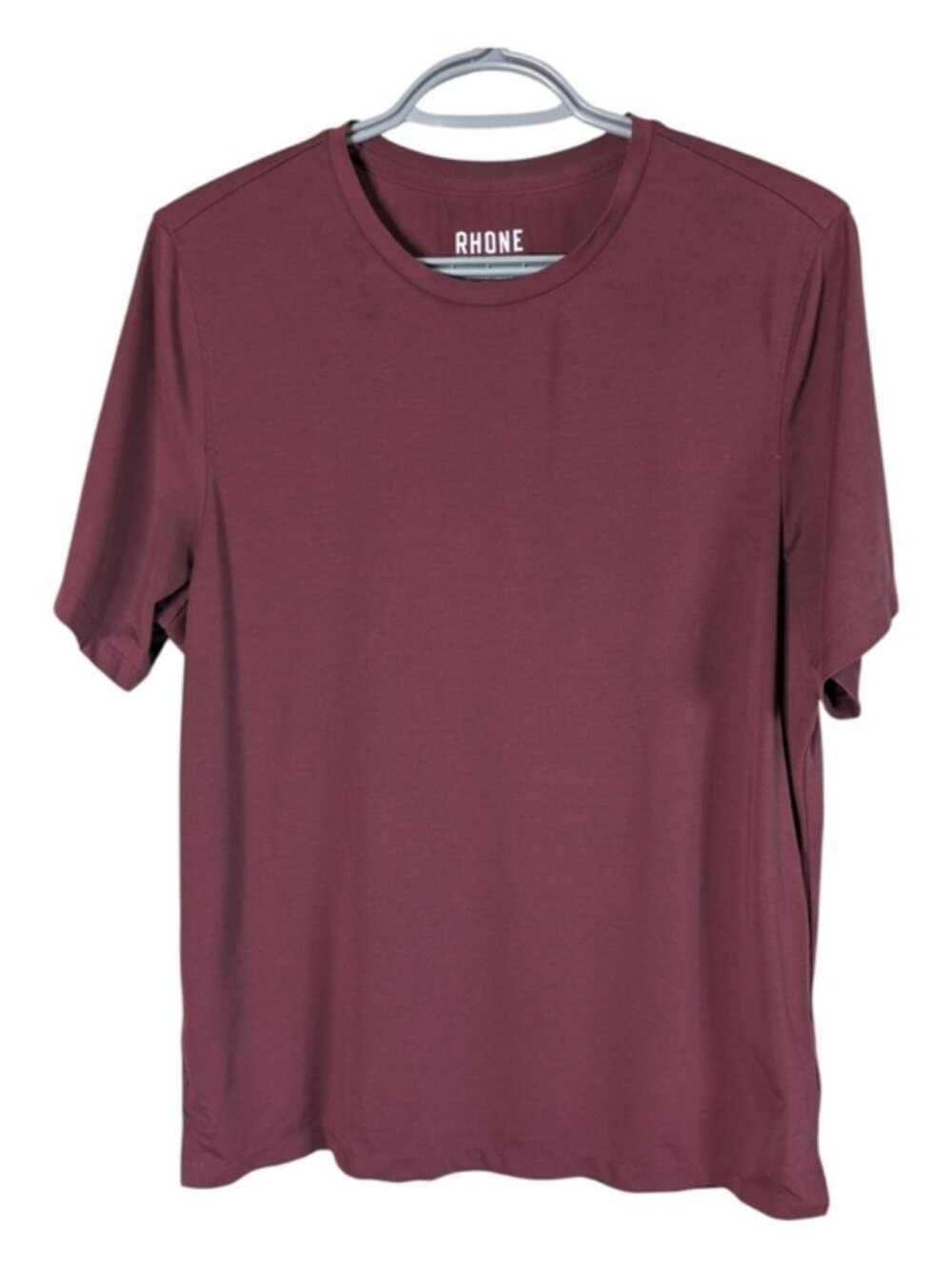 Rhone Elevated Modern Tee Burgundy Men's Size Medium Silk Lyocell Blend